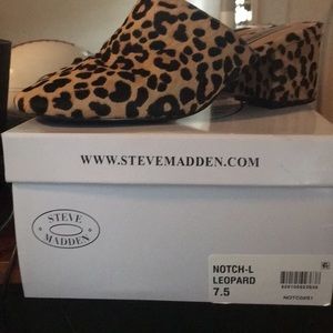 Steve Madden leopard mules